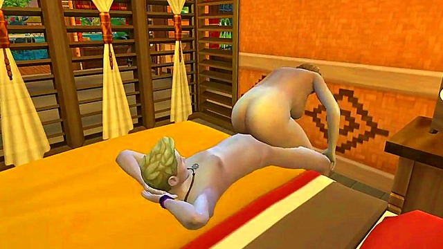 3D Hentai Couple Gets Wild With Beach Hut Fucking Adventure