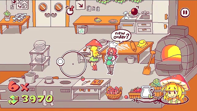 Cute Futanari Babe Cums All Over Customers' Tits & Faces in Hentai PC Game