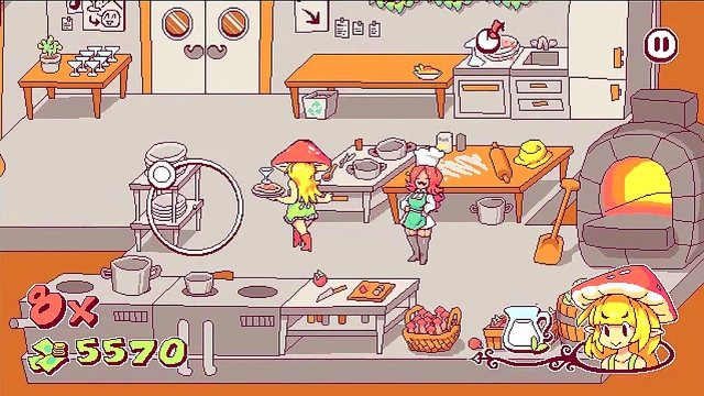 Cute Futanari Babe Cums All Over Customers' Tits & Faces in Hentai PC Game