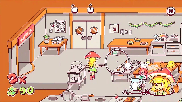 Cute Futanari Babe Cums All Over Customers' Tits & Faces in Hentai PC Game