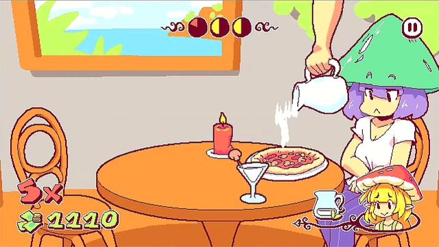 Cute Futanari Babe Cums All Over Customers' Tits & Faces in Hentai PC Game