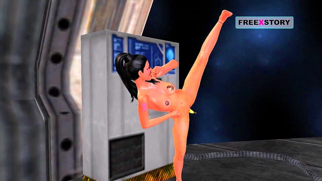 Sexy Indian Cartoon Babe Masturbates With Banana In Steamy Anime Scene