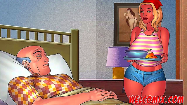 Old Man Pops Fucks Hot Maid In Anime Porn Comic Welcome Scenario