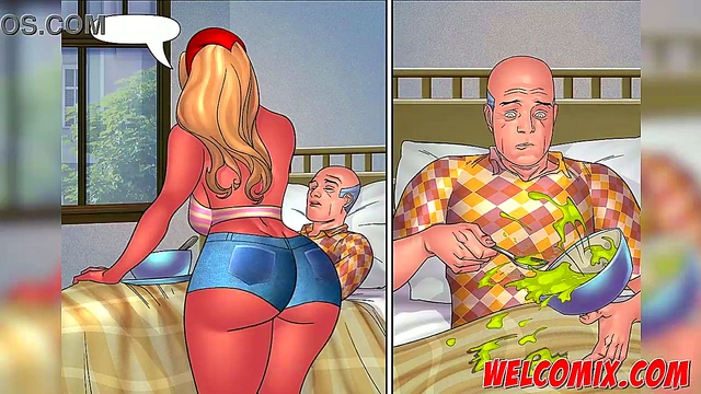 Old Man Pops Fucks Hot Maid In Anime Porn Comic Welcome Scenario