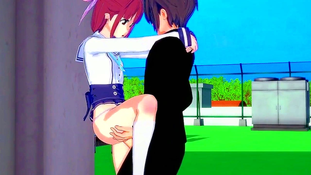 Cute Outfitted Teen Suzu Ninomiya Rides Dick for Intense 3D Hentai Creampie