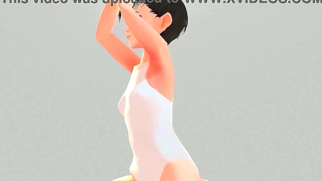 Anime Yoga Chick Stretches for Leo's Pleasure in naughty Cartoon Action