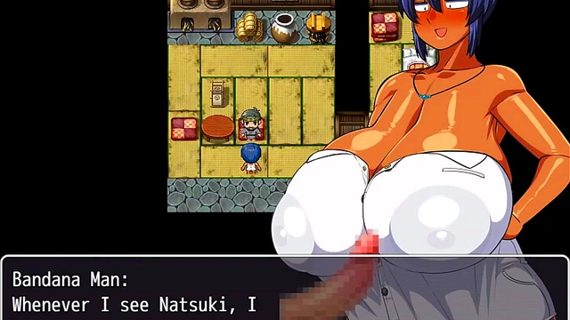 Tanned Busty Natsuki Gets Covered in Massive Cocks and Huge Cumshots