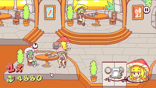 Busty Futanari Girls Flash Boobs for Huge BukkakeCumshots in Anime RPG Game