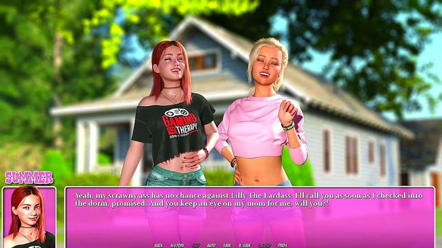 Hot Summer Kisses With Busty Lesbian Bestie In Anime City Adventure