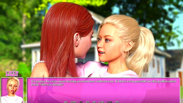 Hot Summer Kisses With Busty Lesbian Bestie In Anime City Adventure