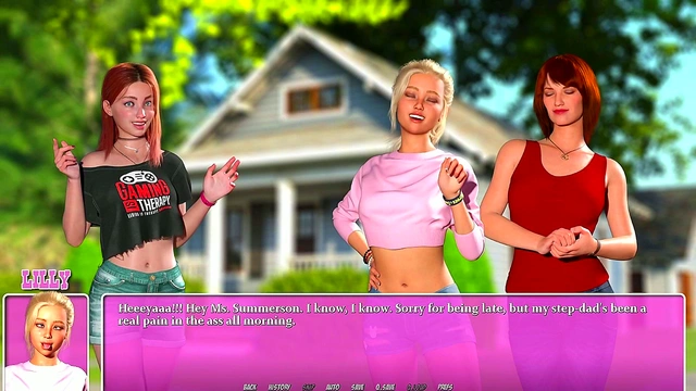 Hot Summer Kisses With Busty Lesbian Bestie In Anime City Adventure