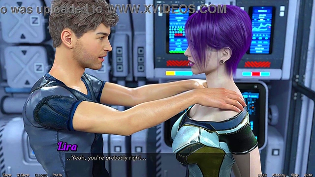 Stranded In Space – Busty Anime Babe Craves Giant Dick In Curvy Room Scene