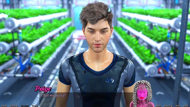 Stranded In Space – Busty Anime Babe Craves Giant Dick In Curvy Room Scene