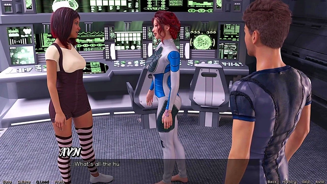 Stranded In Space – Busty Anime Babe Craves Giant Dick In Curvy Room Scene