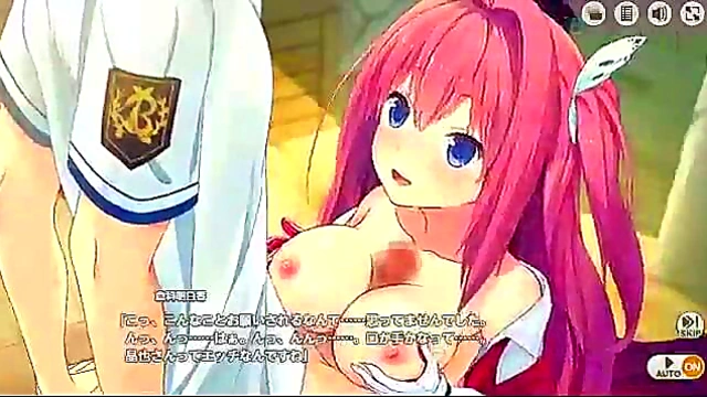 Asuka Seductively jerks off for your pleasure in Eroge Anime Scene