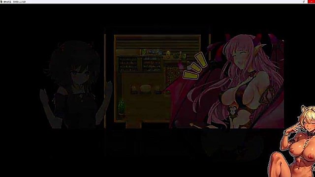 Succubus Bartender Gets Pranked During Steamy RPG Gameplay Session