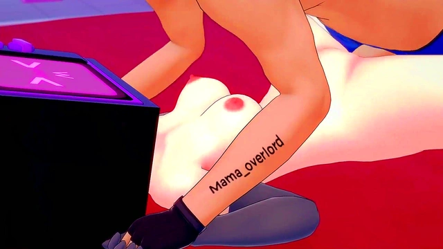 Hot TV Woman in Uniform Awaits Her Reward With Skirt & Gloves On Bed