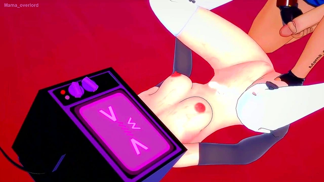 Hot TV Woman in Uniform Awaits Her Reward With Skirt & Gloves On Bed