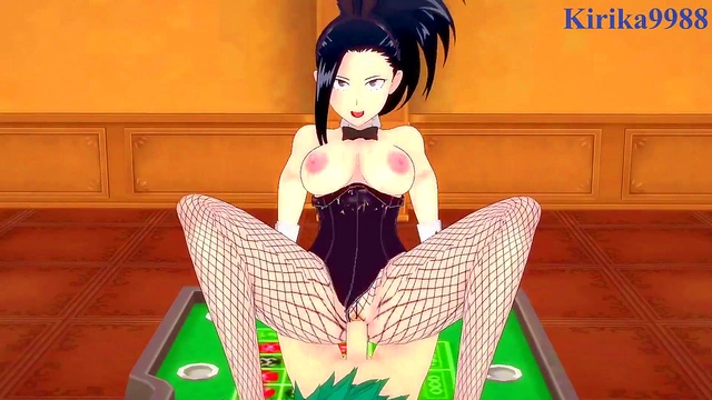 My Hero Academia – Mina, Momo, and Izuku’s Intense Bunny Girls Sex Session