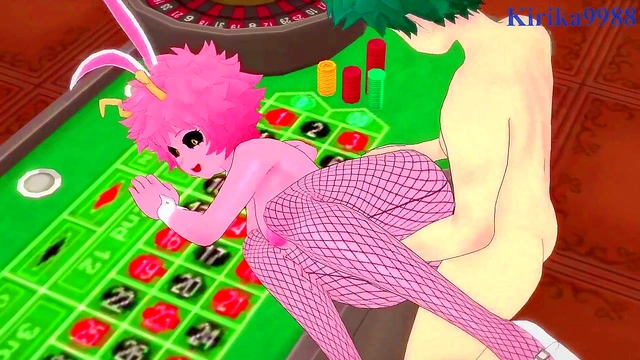 My Hero Academia – Mina, Momo, and Izuku’s Intense Bunny Girls Sex Session