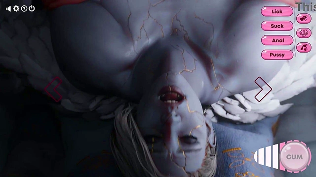 Winged Futa Guest Pounds Woman Hard for Anal Sex & Facial Cumshot