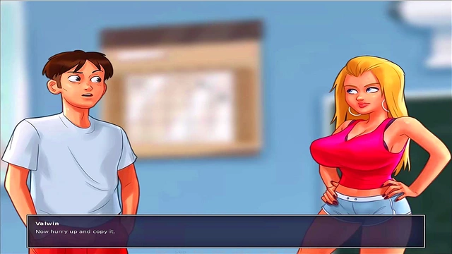 Busty Anime Beauty Seduces You In Summer Time Saga Uncensored Game Play