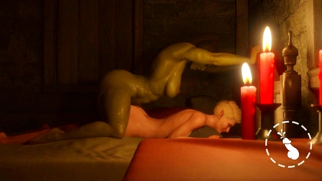 Futanari Orc-Girl Fucks Hard & Licks Ass for Multiple Cums in Animated 3D Sex Fest