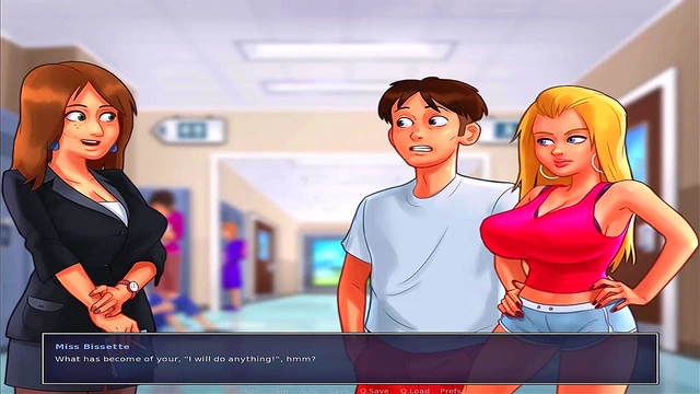 Busty Anime Babe Seduces You In Summer Time Saga Uncensored Gameplay