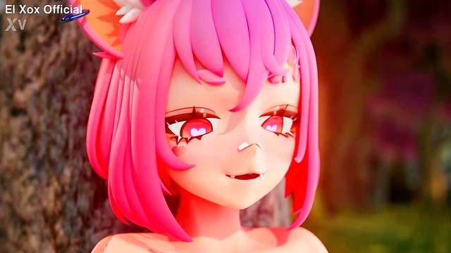 Horny VTuber Bunny-Girls Enjoy Outdoor Lesbian Fun With Cat-and-Doggirls