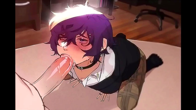 Cute Anime Boy Gives Seductive Blowjob With Innocent Charm