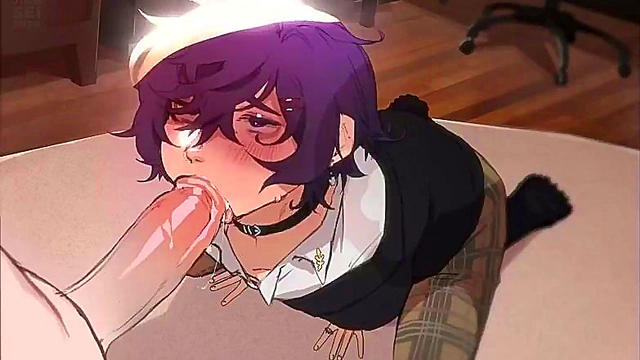 Cute Anime Boy Gives Seductive Blowjob With Innocent Charm