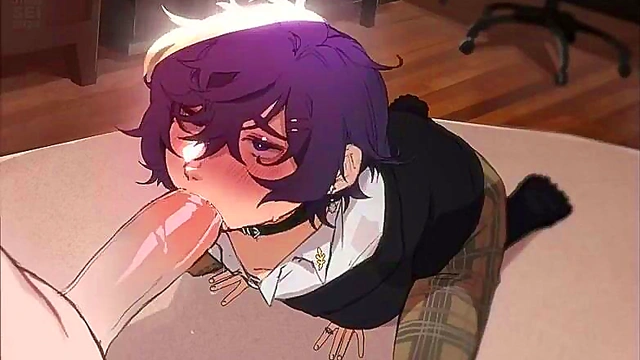 Cute Anime Boy Gives Seductive Blowjob With Innocent Charm