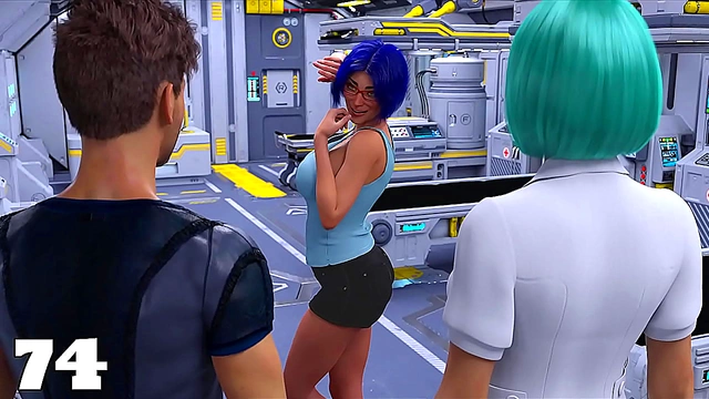 Blue-Haired MILF Craves Threesome With Busty Doc & You In Sexy 3D Hentai Adventure