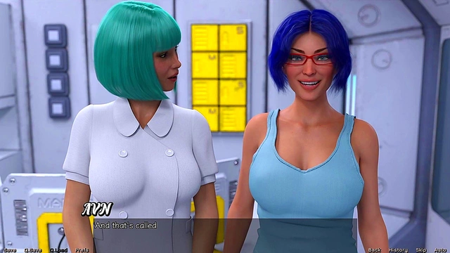 Blue-Haired MILF Craves Threesome With Busty Doc & You In Sexy 3D Hentai Adventure