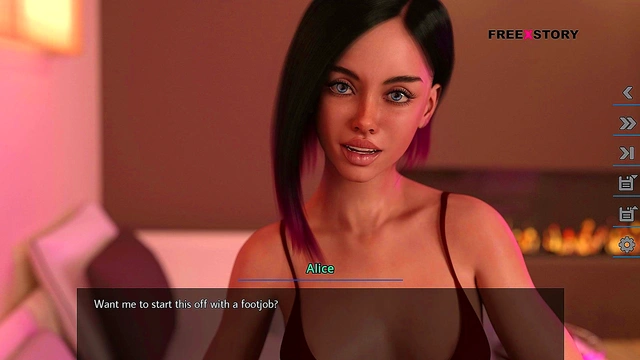 Alice's Dreams of Desire – Foot Job Leads to Intense Anal Fucking & Inner Ass Cumshot