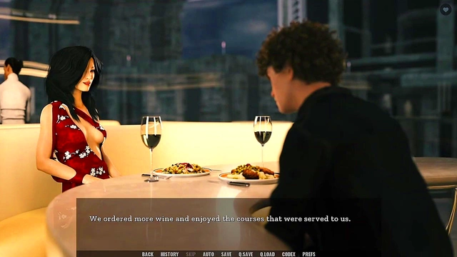 Cute 3D Anime Babe Seduces in Sexy Outfit for Footjob Restaurant Sex Scene