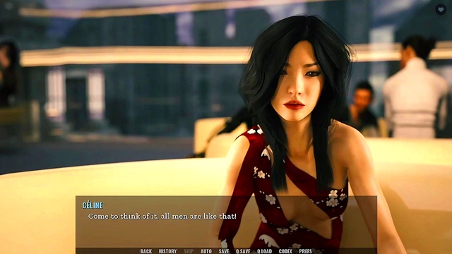 Cute 3D Anime Babe Seduces in Sexy Outfit for Footjob Restaurant Sex Scene