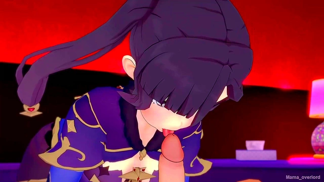 Mona from Genshin Impact Gives Seductive Handjob With Passionate Touches