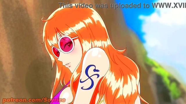3D Nami Gets Sexy On The Beach With Anime