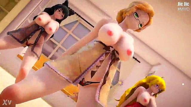 RWBY MMD Hentai – Seductive Anime Girls Engage in steamy Action