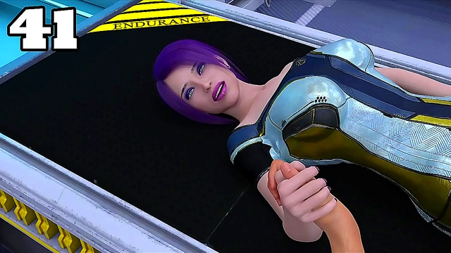 Shy Emo Teen Gets Rescued In Space For Busty Hentai Game Adventure