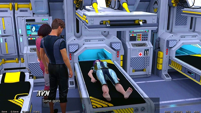 Shy Emo Teen Gets Rescued In Space For Busty Hentai Game Adventure