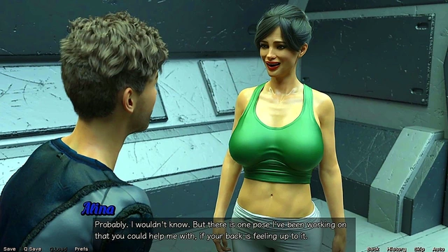 Shy Emo Teen Gets Rescued In Space For Busty Hentai Game Adventure