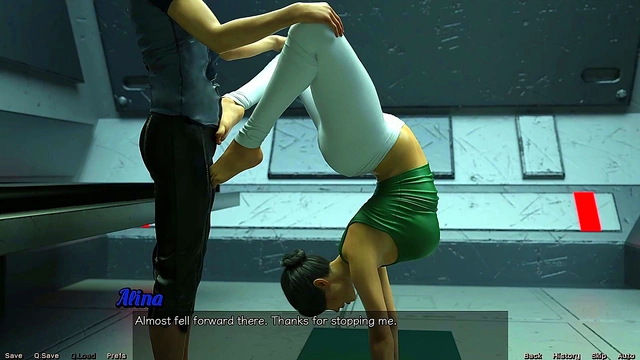 Shy Emo Teen Gets Rescued In Space For Busty Hentai Game Adventure