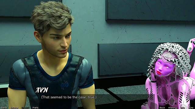 Shy Emo Teen Gets Rescued In Space For Busty Hentai Game Adventure