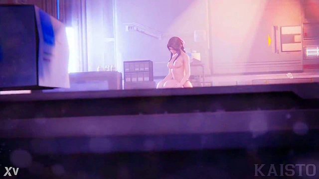 Hot 3D Anime Lesbians Aerith & Tifa Strap-OnFuck With Big Boobs & Asses