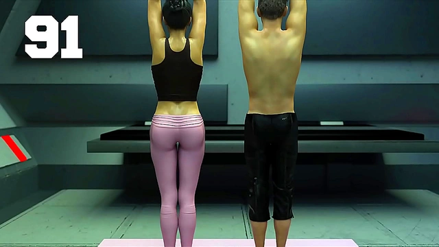 Big-Busted MILF Stretches Out Seductively in Sexy Space Adventure