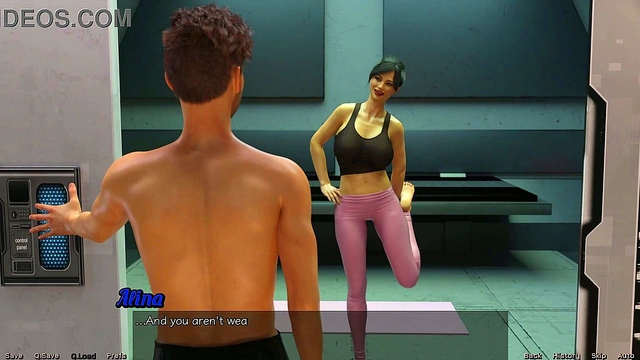 Big-Busted MILF Stretches Out Seductively in Sexy Space Adventure