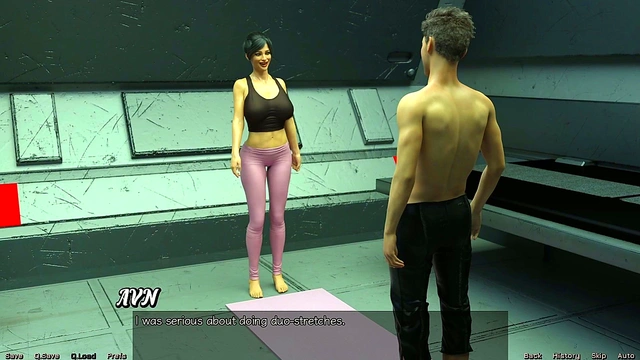 Big-Busted MILF Stretches Out Seductively in Sexy Space Adventure