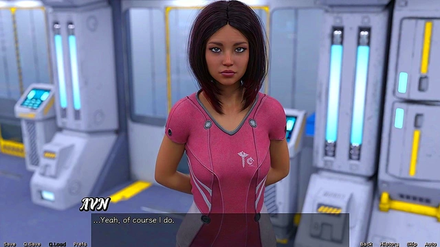 Big-Busted MILF Stretches Out Seductively in Sexy Space Adventure